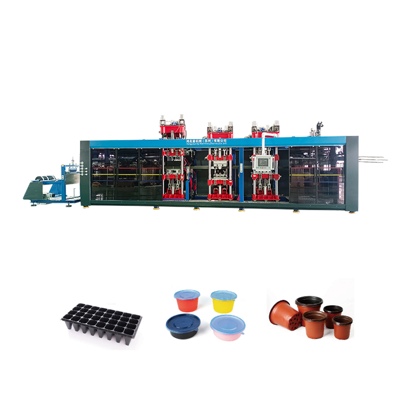 HYX-7161 Plne automatický kladný a negatívny tlak 4 stanice Thermoforming Stroj